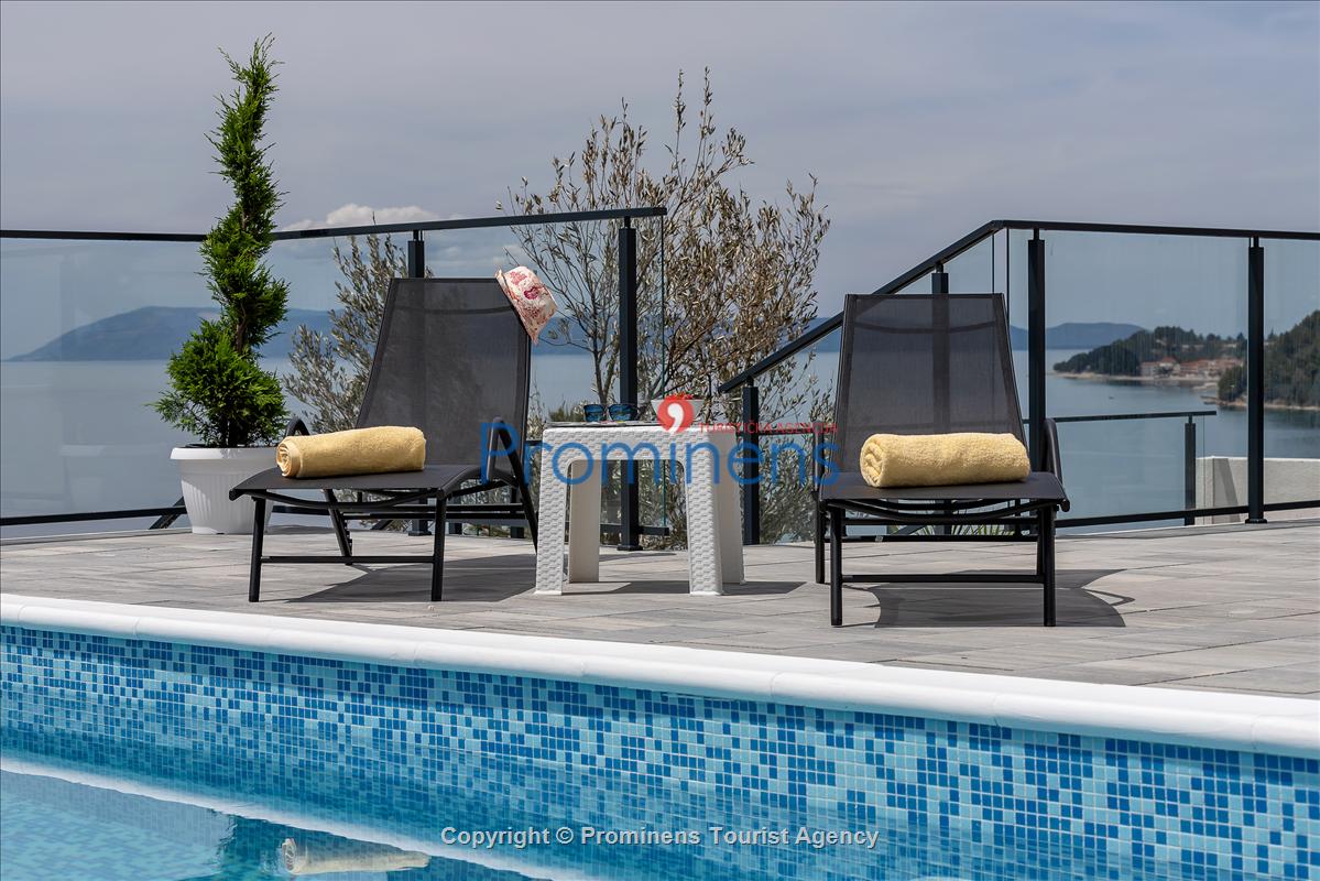Villa No Stress s bazenom i pogledom na more