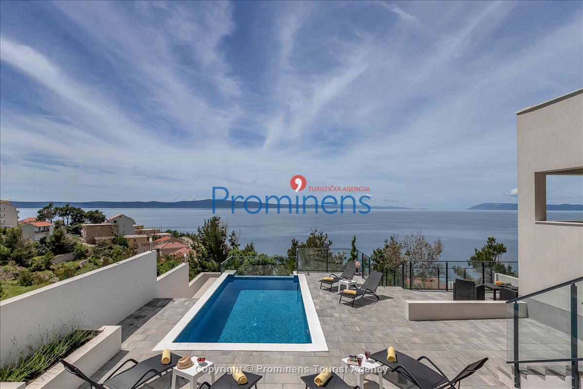 Villa No Stress s bazenom i pogledom na more